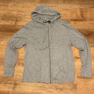 Vtg Joujou Grey Rhinestone Zip Up Hoodie 2X Y2K McBling Glam ✨